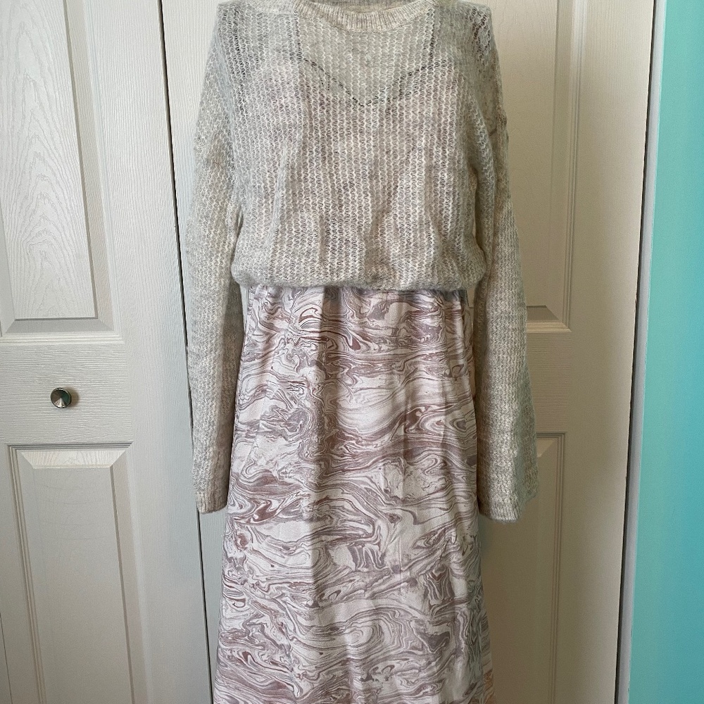 Sleeping on Snow maxi dress and Sweater